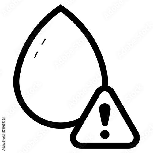 blood with warning sign icon
