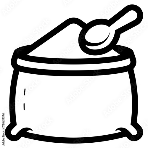 sugar sack with spoon icon