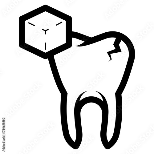 tooth decay caused by sugar icon