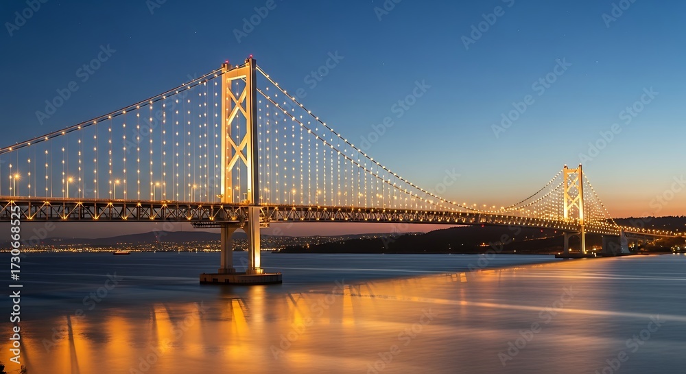 Fototapeta premium Stunning Golden Gate Bridge at Dusk.