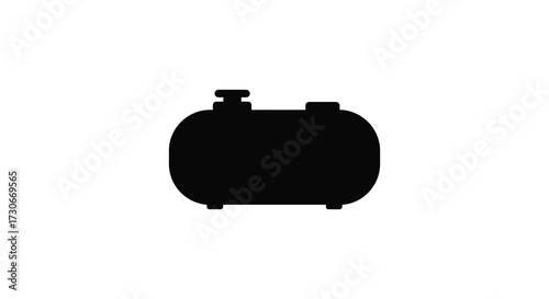 Simple black shape of a fuel tank a striking design silhouette
