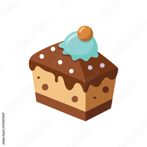 Chocolate cake vector design
