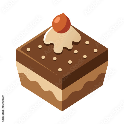 Chocolate cake vector design
