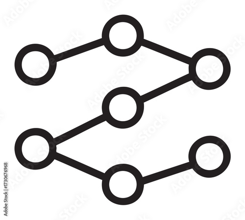 Abstract network diagram with interconnected nodes - stock vector
