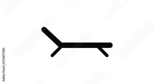 Simple black lounge chair icon design modern furniture style silhouette