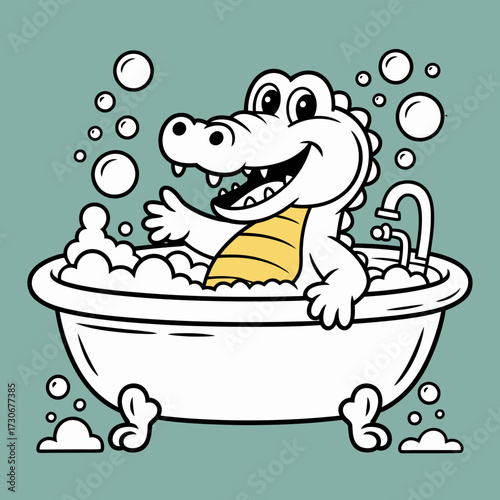 bath in the bathroom