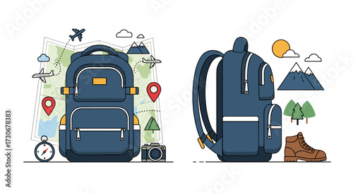 Travel and adventure backpack exploration for journeys and expeditions.
