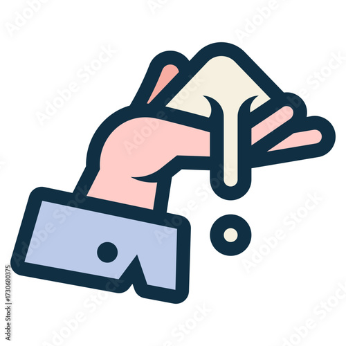 hand holding sugar icon