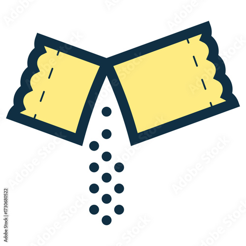open sugar sachet icon