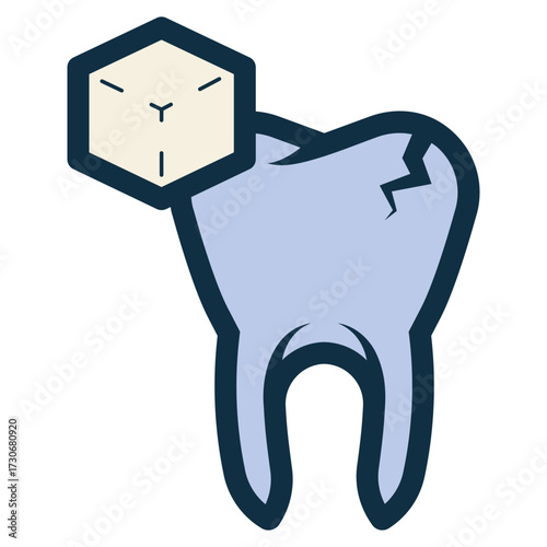 tooth decay caused by sugar icon