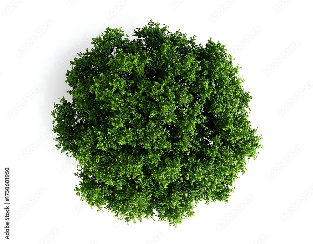Obraz premium Overhead view of a lush green tree
