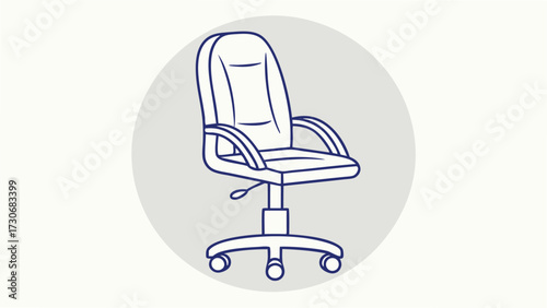 Office Chair Icon on Light Background desk chair swivel chair