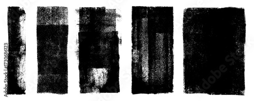 Ink roller textures, grunge stamp texture, dust overlay dirty backgrounds with rough edges, letterpress grain texture isolated