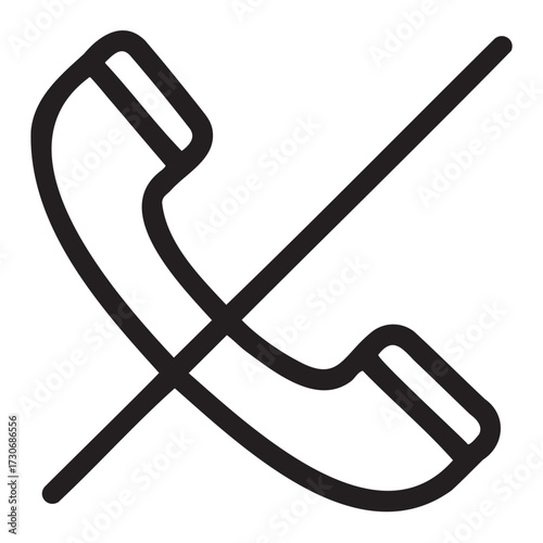 No phone symbol: communication restrictions and digital detachment - stock vector