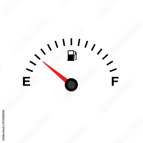 Fuel Gauge Showing Near Full Tank – Car Dashboard Gas Indicator