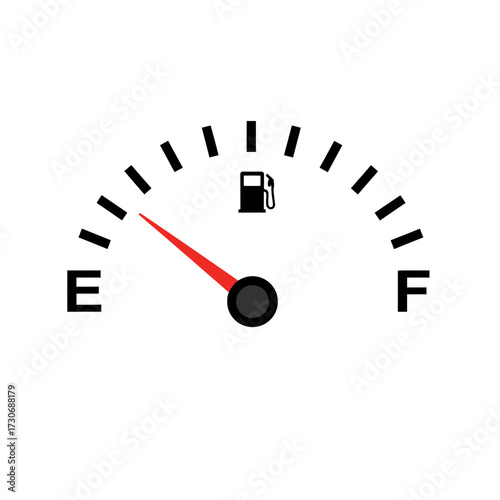 Fuel Gauge Showing Near Full Tank – Car Dashboard Gas Indicator
