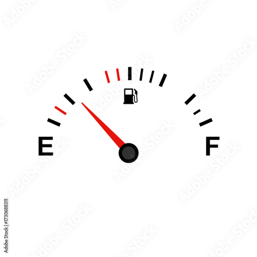 Fuel Gauge Showing Near Full Tank – Car Dashboard Gas Indicator