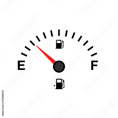 Fuel Gauge Showing Near Full Tank – Car Dashboard Gas Indicator