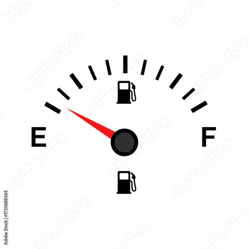 Fuel Gauge Showing Near Full Tank – Car Dashboard Gas Indicator