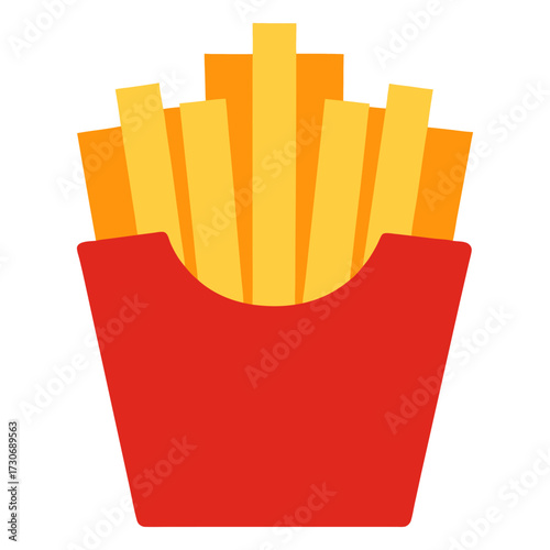 french fries in a red box