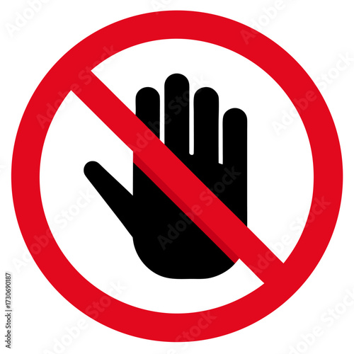 hand holding stop sign