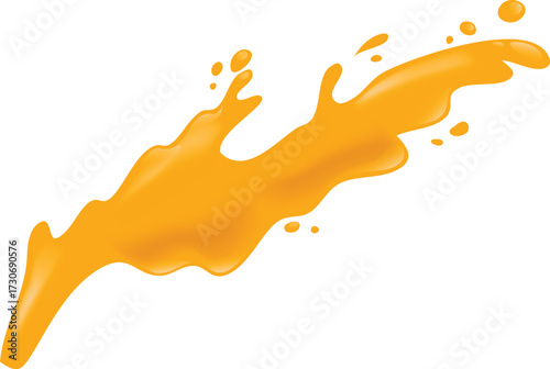 vector illustration of a mango splash liquid