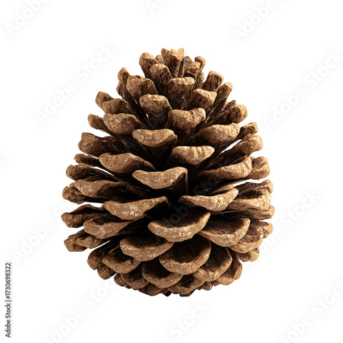 pine cone on white background