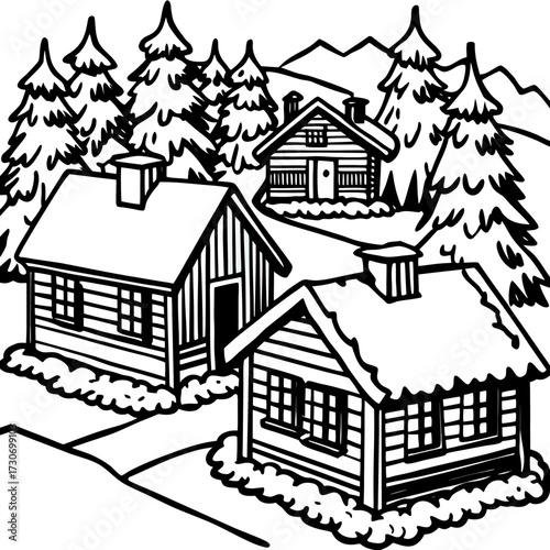 L'illustration d'une maison avec un toit et une fenêtre est une icône de l'architecture urbaine ou de village pour la conception d'un symbole de propriété réelle