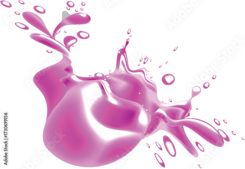 milk splash isolated on white