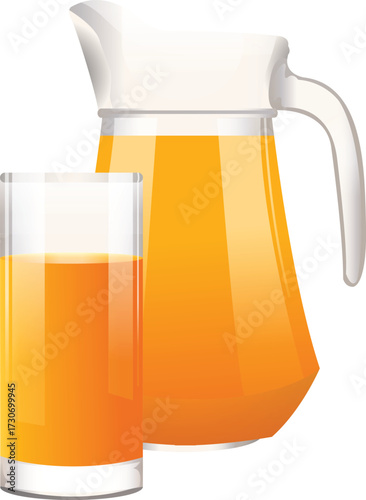 illustration of a jar of orange juice