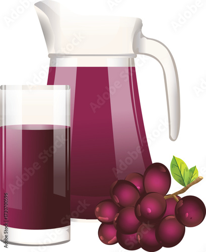 illustration of a jar of black berry juice