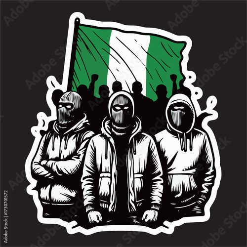 A vector of Group of Ultras Hooligans 