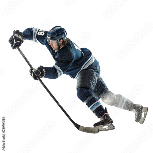 Pro ice hockey player in fast action pose png hockey athlete png sportsman png ice hockey player png game action png transparent background image