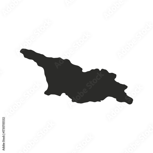 Georgia map icon isolated on white background. Vector illustration