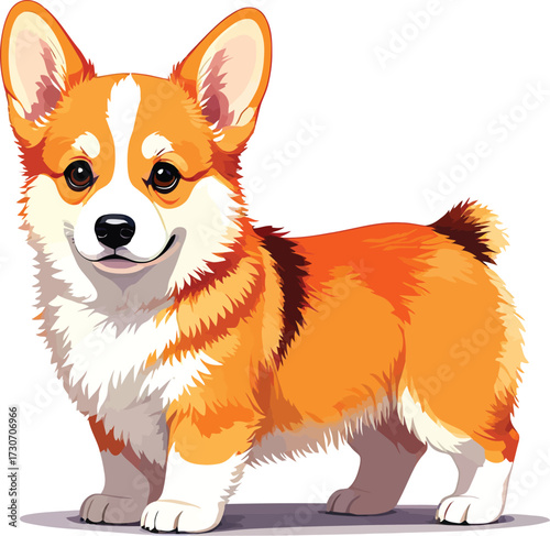 Cute cartoon a illustrator vector Corgi