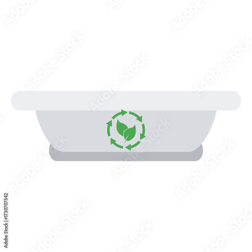 Eco-Friendly Recycle Plate Icon, Simple Icon Vector Design, best used for presentation, application, web and banner