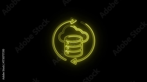 Recovering Icon Isolated on Black Background, HD Video Animation