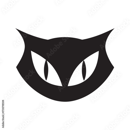 Cat Eye Silhouette Vector Design