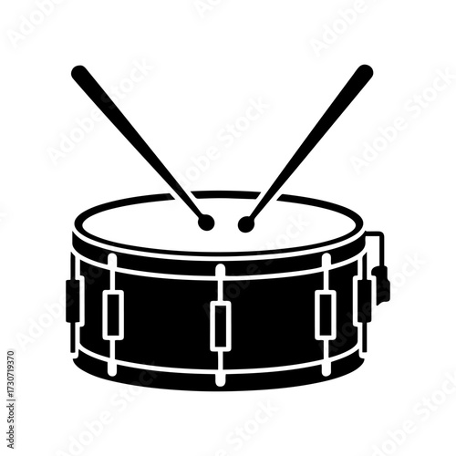 drum icon percussion music instrument vector