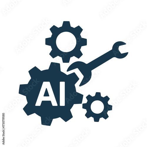 ai icon settings optimization process symbol