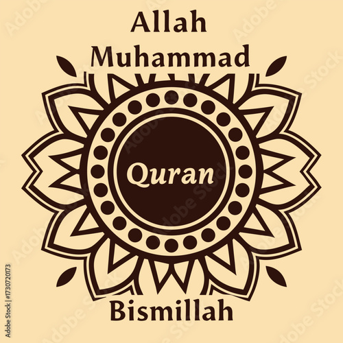 Allah, Muhammad, Bismillah, Quran, Arabic text, Calligraphy, Islam, Muslim art, Religious design, Islamic calligraphy (2).eps