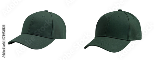 Stylish Dark Green Cap – Transparent PNG