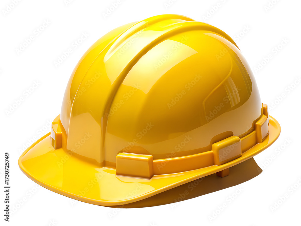 Fototapeta premium Yellow hard hat isolated on transparent background