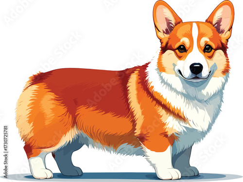 Cute cartoon a illustrator vector Corgi