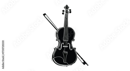 violin isolated on white