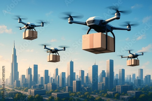 Drone Delivery in Futuristic Smart City