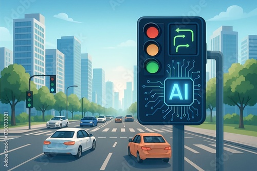 AI Traffic Control System in a Futuristic Smart City