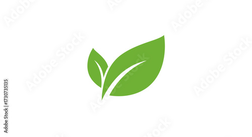 Refreshing Green Leaves Icon - Nature's Vitality and Growth Symbolism in Detailed Vector Art