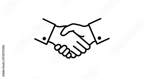 Professional handshake vector illustration symbolizing agreement, partnership, cooperation, and a successful deal or meeting