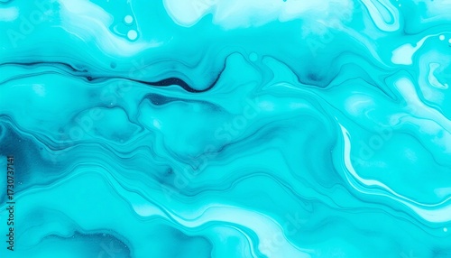 Swirling turquoise and teal watercolor washes create a fluid, ethereal underwater scene,  splash,  serene